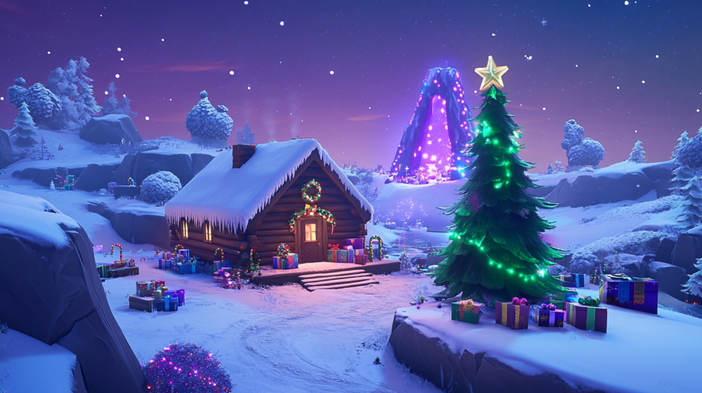 simondamgaard A festive Fortnite Winterfest scene featuring a bceba54c 382e 4e46 b197 e32c9c6ec2e1 1