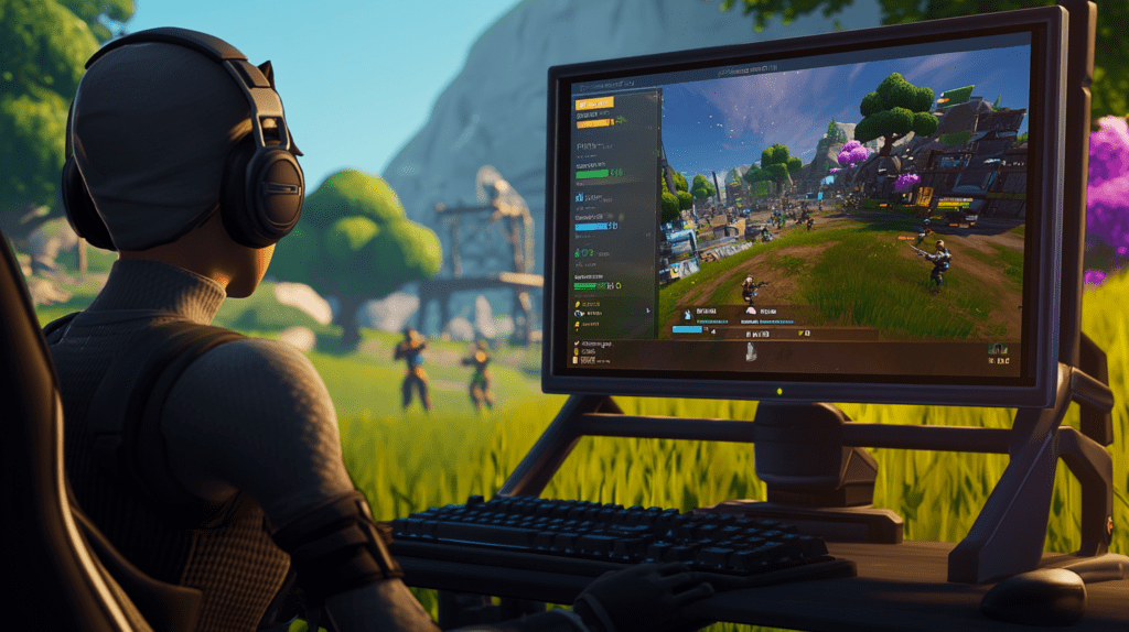 simondamgaard A normal gaming setup featuring a Fortnite UI o 38030abd 36df 4e01 8fca 549335df5129 0