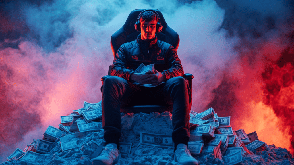 simondamgaard Esportsplayer sitting on mountain of money ar 026f55bb 2bb2 40fd 8cfb 3b0c6a6cd181 0
