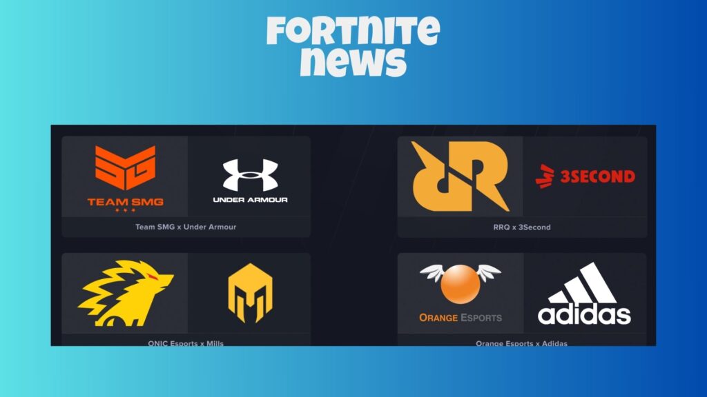 Fortnite teams sponsorship deals
