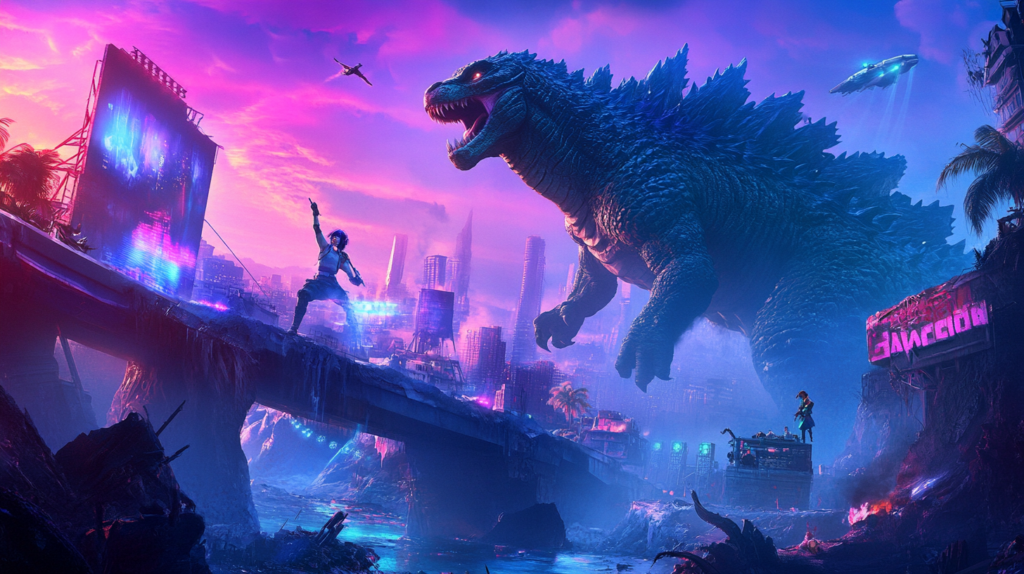simondamgaard A Fortnite scene featuring Godzilla towering ov 5396a59b 9cf7 4a8f a765 3b5cb0068e00 0