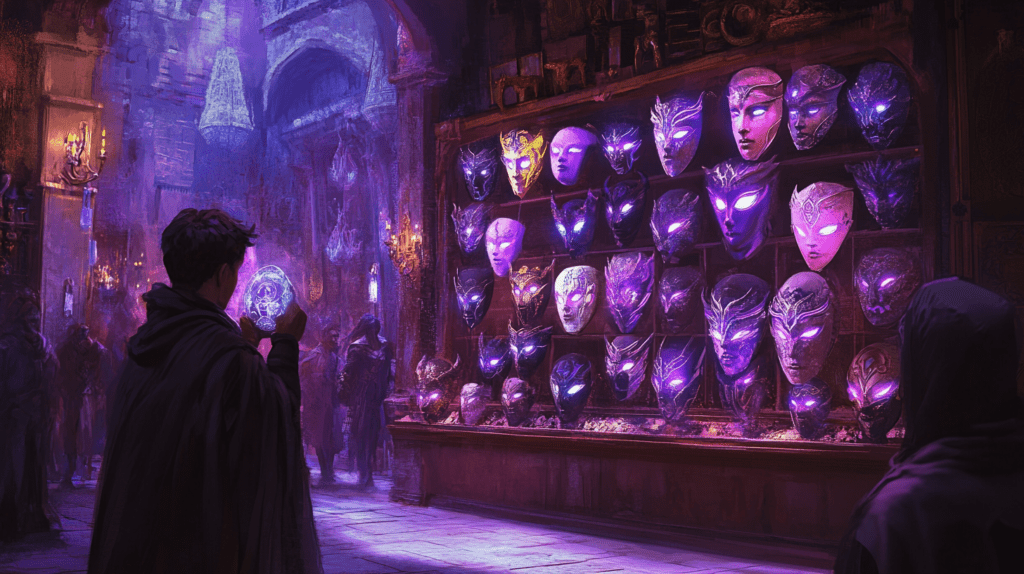 simondamgaard Create an image of a mystical shop in a fantasy 320028d6 0432 4a32 908d 5b1c64ff6300 2