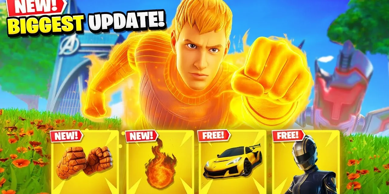 Fortnite’s Biggest Week Ever: Blast Off Event, Free Skins, Fantastic Four, Rocket League Crossover & More